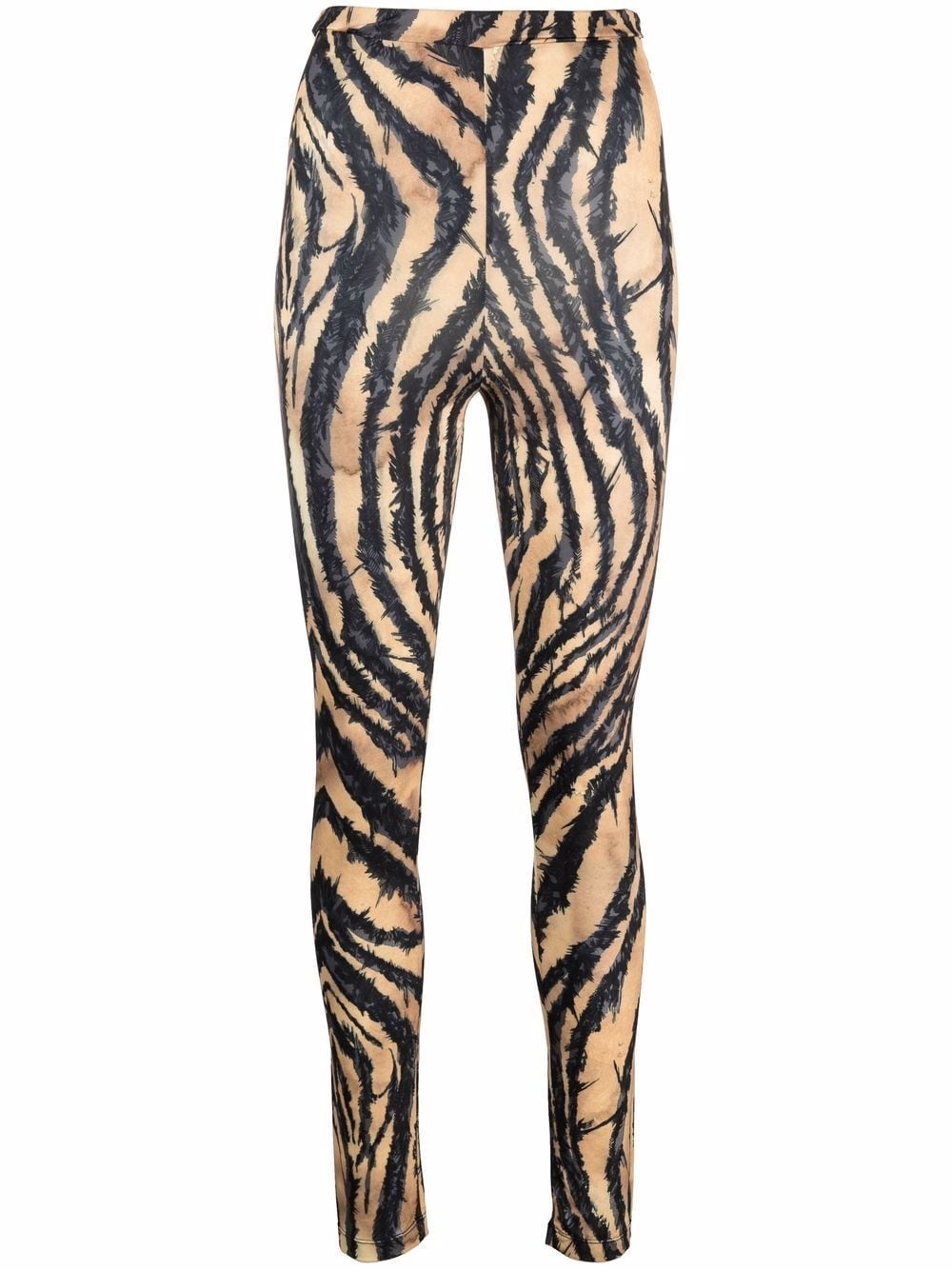 Roberto Cavalli Leggings mit Zebra-Print - Schwarz von Roberto Cavalli