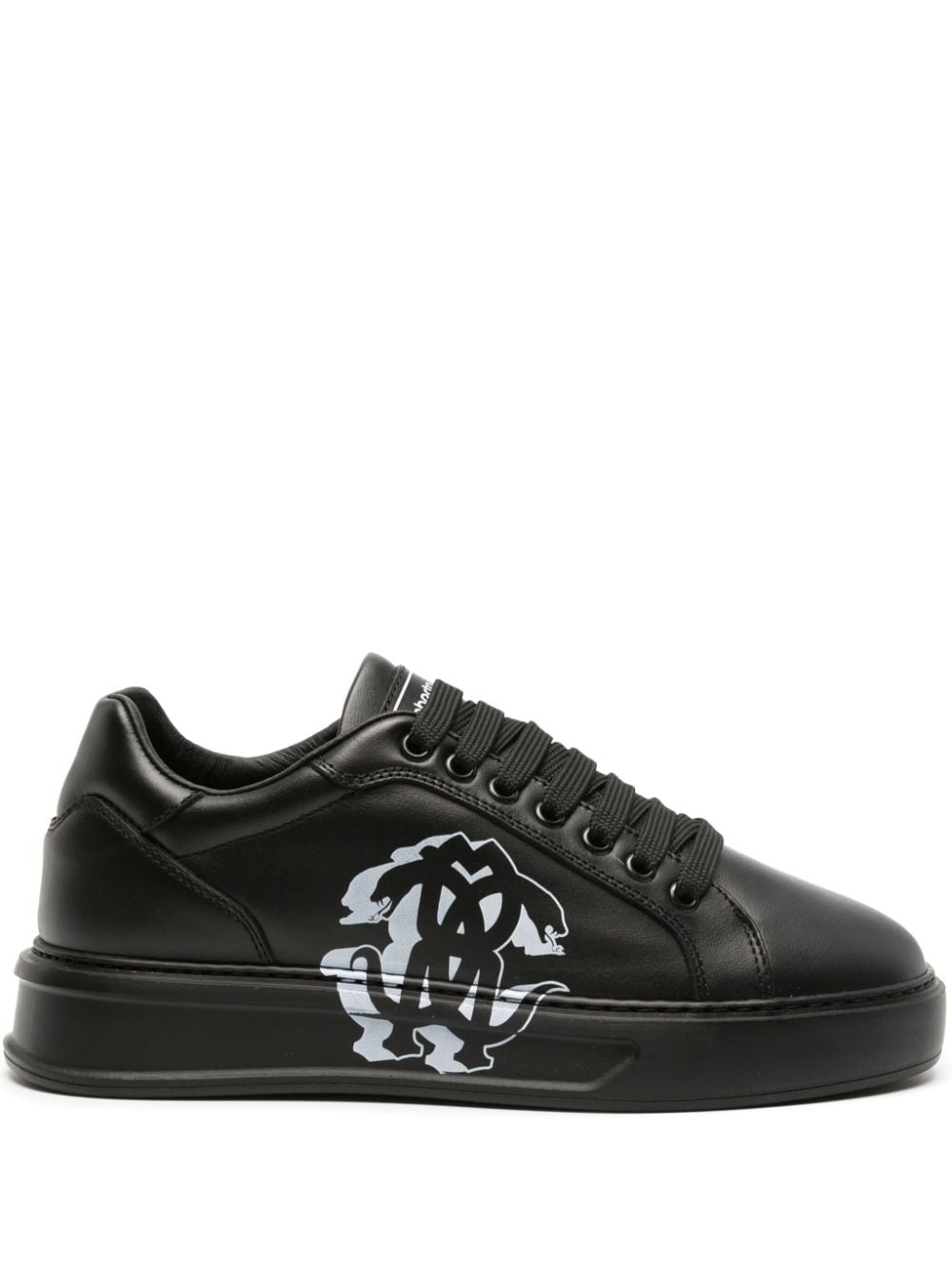 Roberto Cavalli Mirror Snake Sneakers - Schwarz von Roberto Cavalli