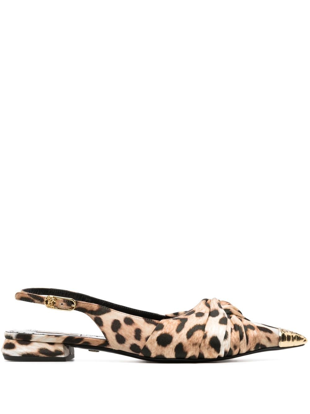 Roberto Cavalli Slingback-Ballerinas mit Leoparden-Print - Nude von Roberto Cavalli