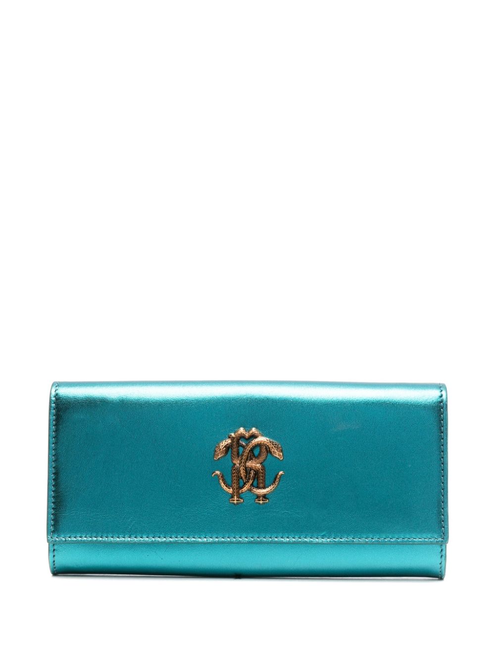 Roberto Cavalli Portemonnaie mit Monogramm-Schild - Blau von Roberto Cavalli