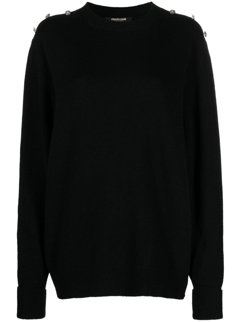 Roberto Cavalli Pullover mit Nieten - Schwarz von Roberto Cavalli