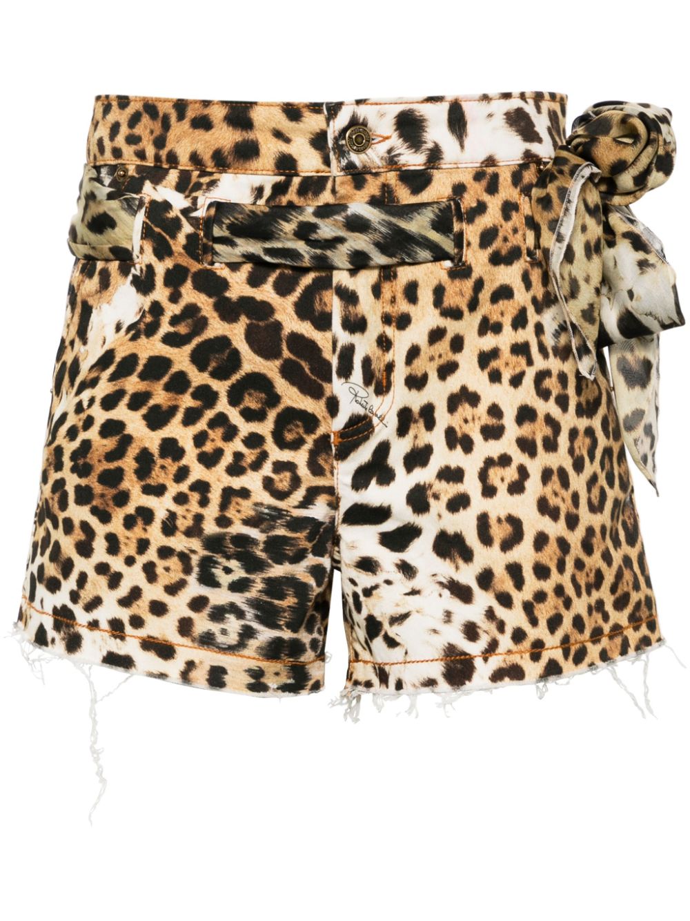 Roberto Cavalli Shorts mit Jaguar-Print - Nude von Roberto Cavalli