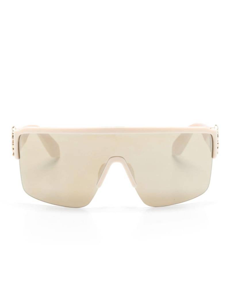 Roberto Cavalli Sonnenbrille mit Monogramm-Schild - Nude von Roberto Cavalli