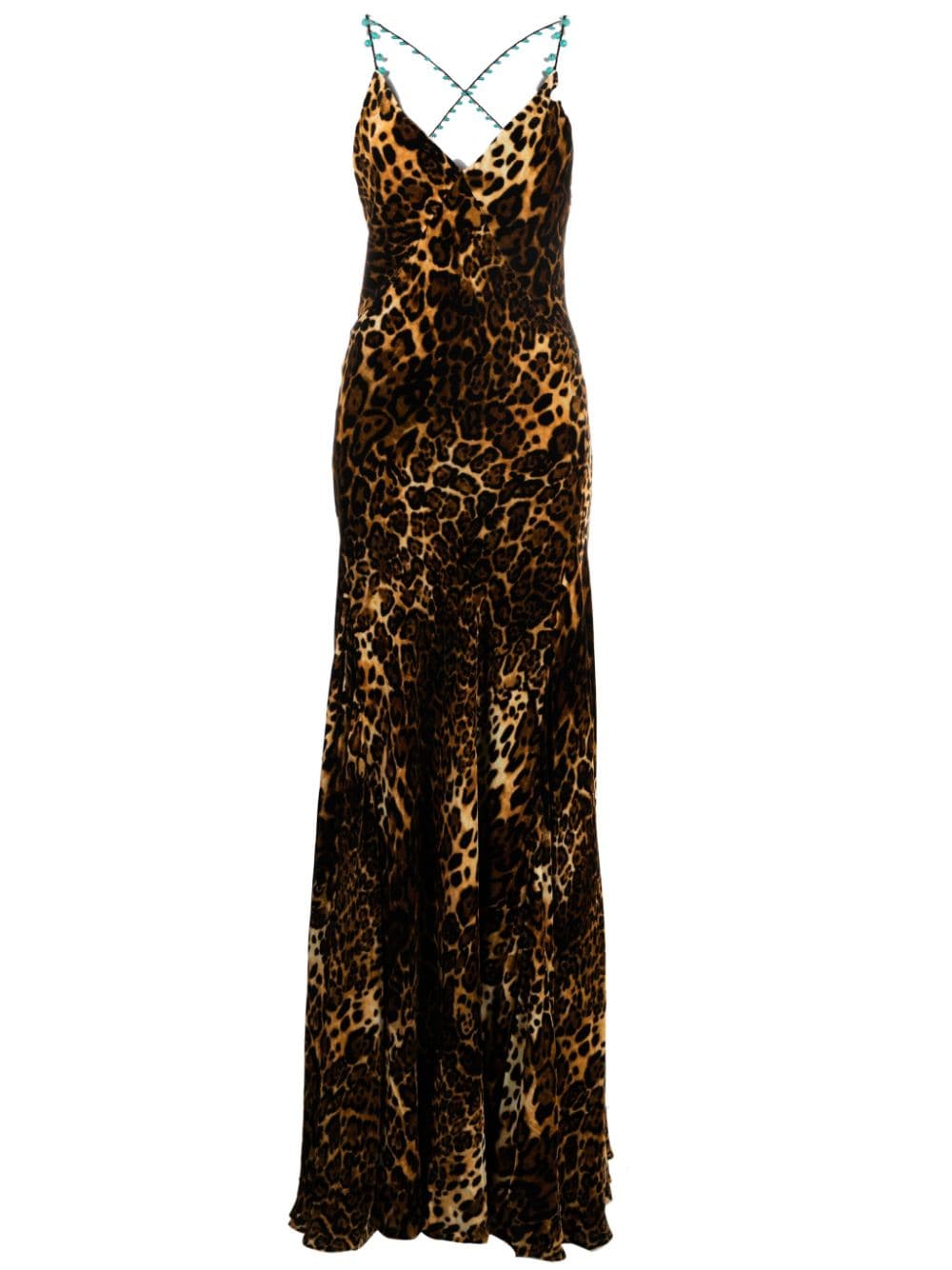 Roberto Cavalli Maxikleid mit Leoparden-Print - Nude von Roberto Cavalli