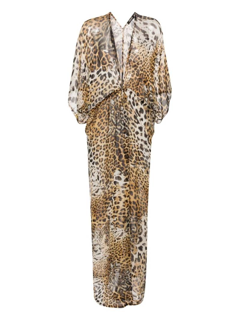 Roberto Cavalli Strandkleid mit Leoparden-Print - Nude von Roberto Cavalli