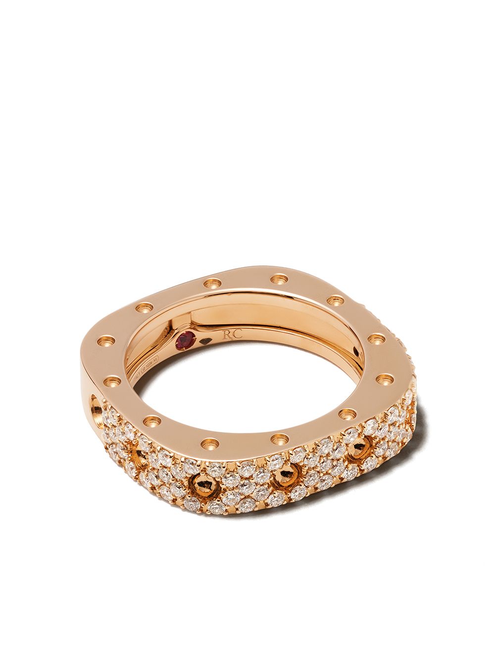 Roberto Coin 18kt 'Pois Moi' Rotgoldring mit Diamanten - Rosa von Roberto Coin