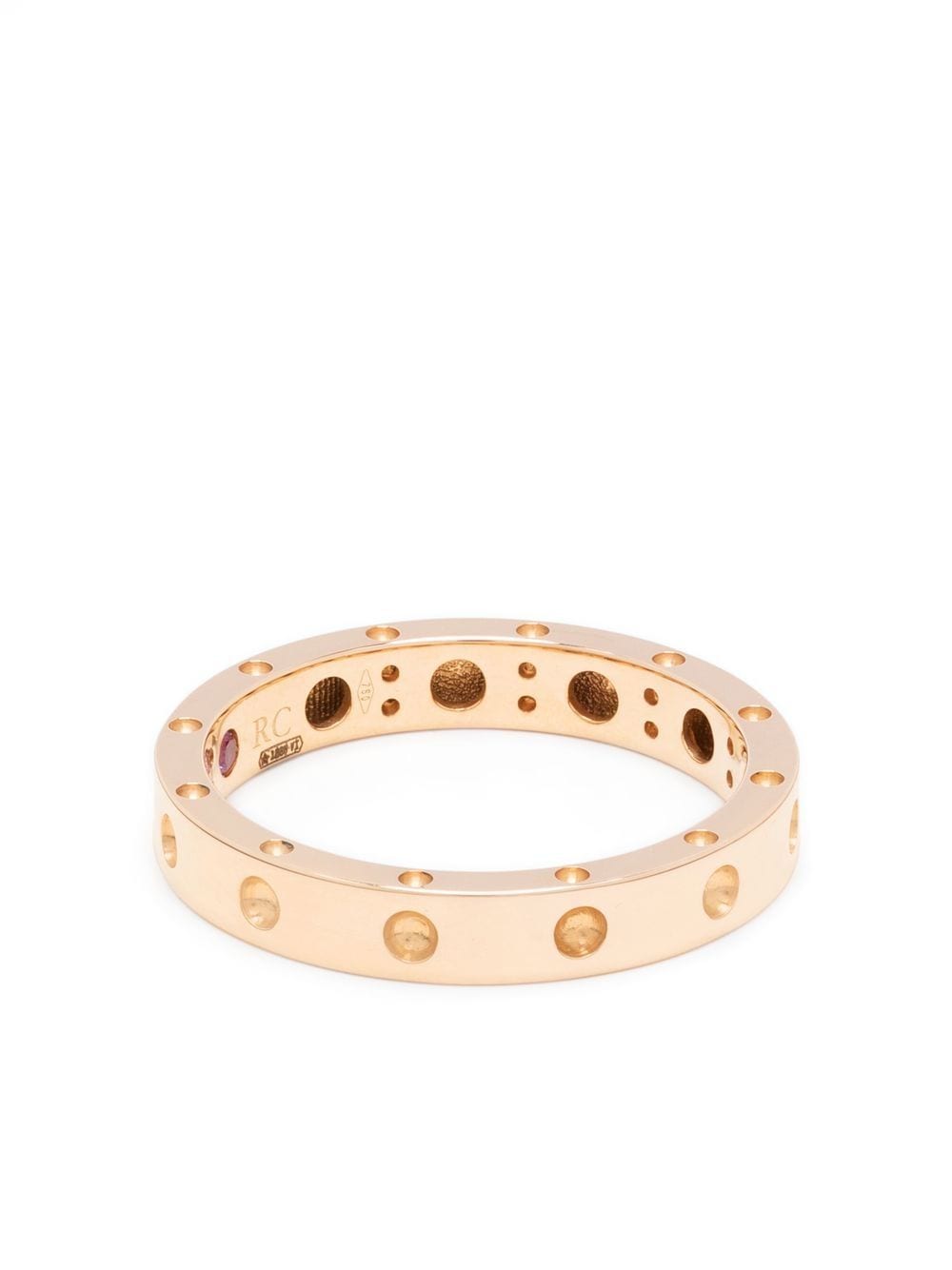 Roberto Coin Schmaler 18kt Pois Moi Rotgoldring - Rosa von Roberto Coin