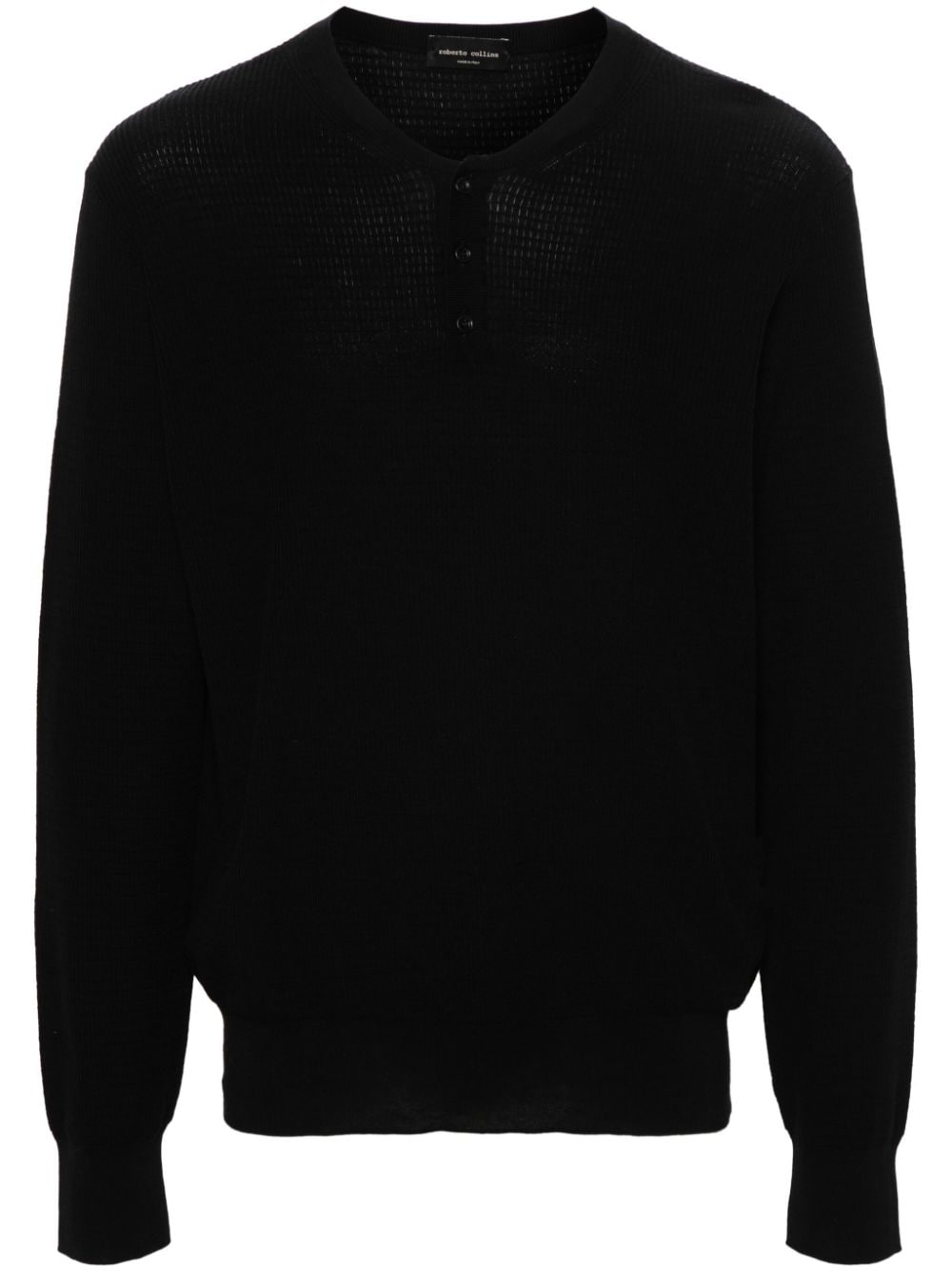 Roberto Collina Fein gerippter Pullover - Schwarz von Roberto Collina