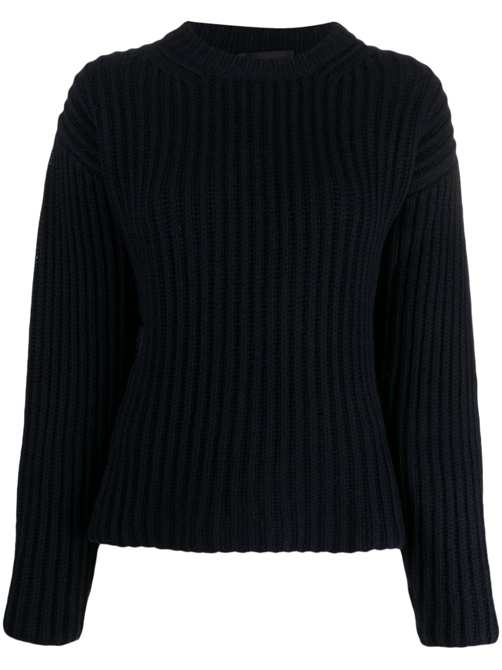 Roberto Collina Grob gerippter Pullover - Blau von Roberto Collina