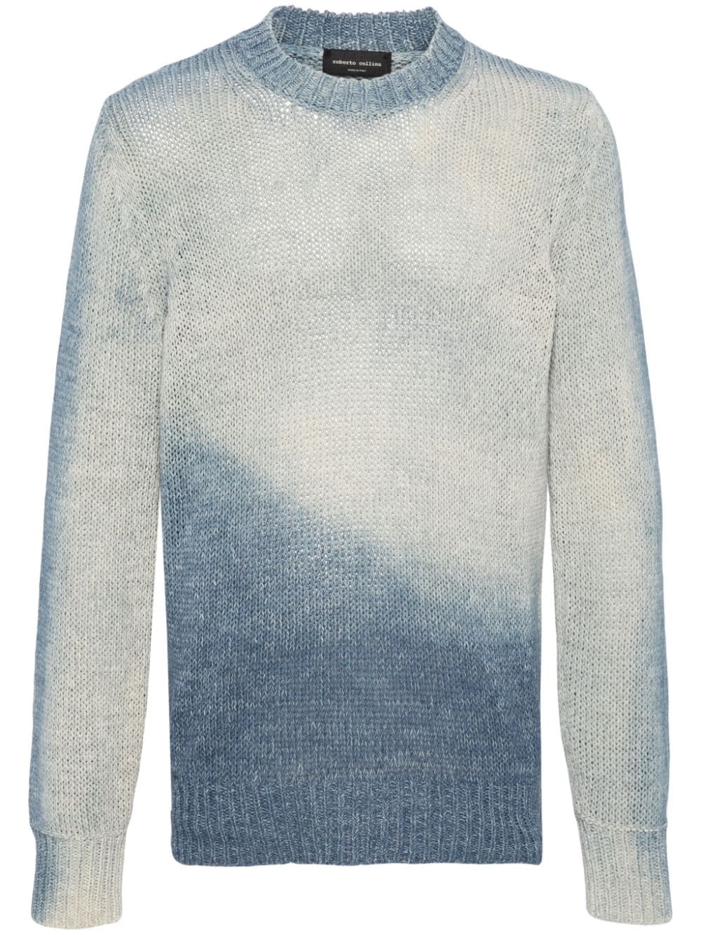 Roberto Collina Ausgeblichener Pullover mit Lochstrickmuster - Blau von Roberto Collina