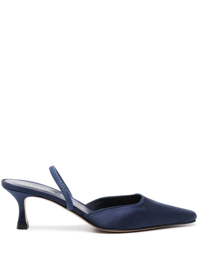 Roberto Festa Satin-Mules 65mm - Blau von Roberto Festa