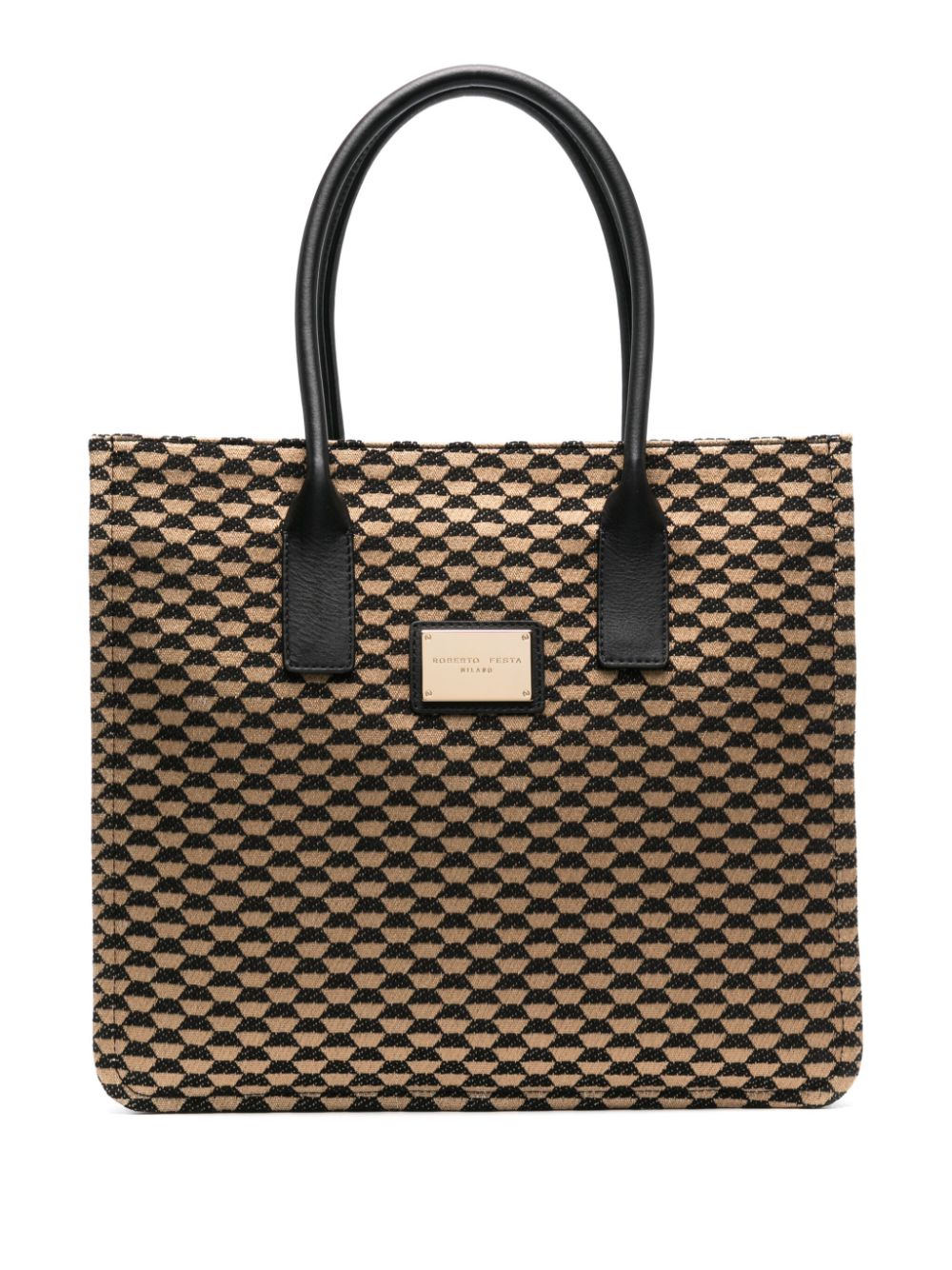 Roberto Festa Bruna jacquard tote bag - Schwarz von Roberto Festa