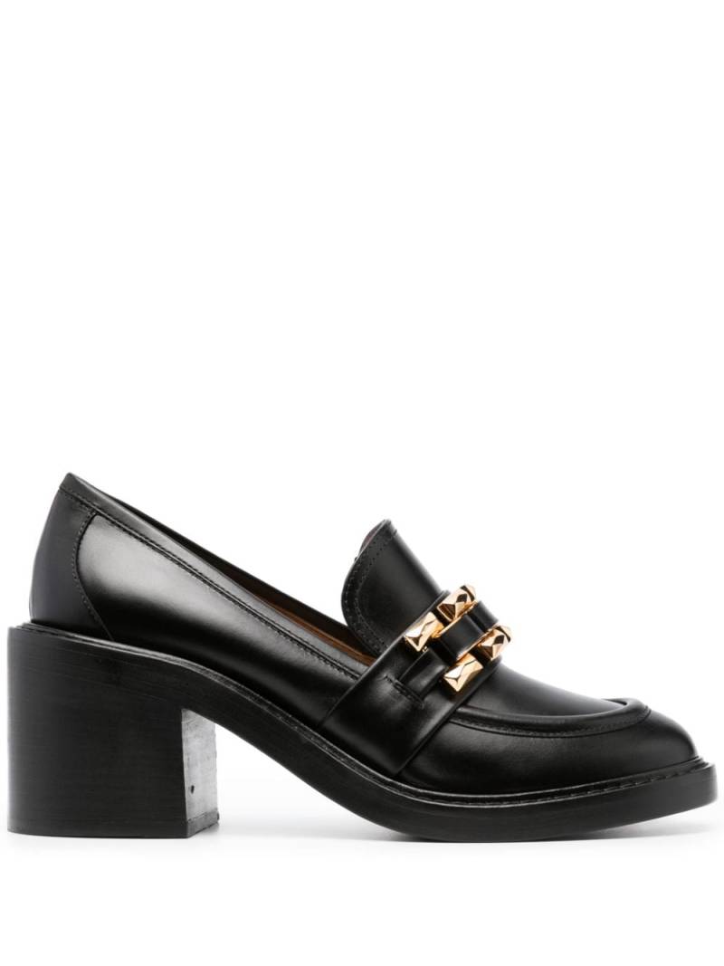 Roberto Festa Loafer mit Blockabsatz 75mm - Schwarz von Roberto Festa