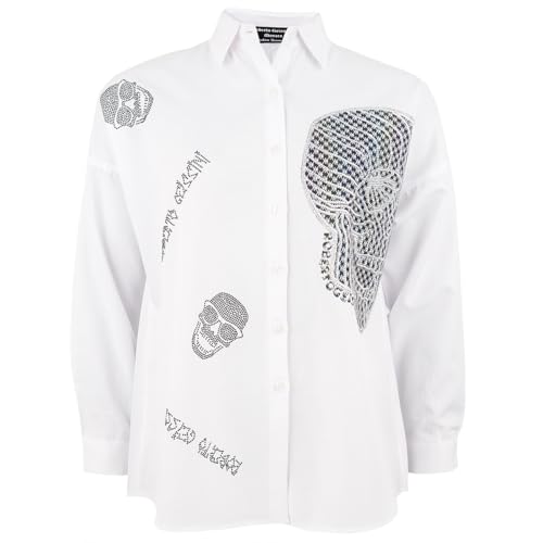 Roberto Geissini Damen-Bluse-Style-White S von Roberto Geissini