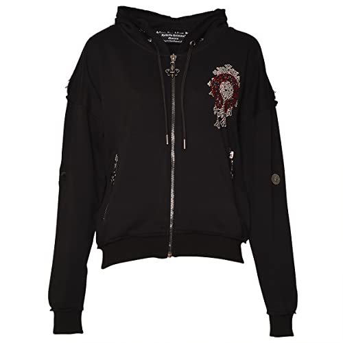 Roberto Geissini Damen Sweatjacke - Ornament - black M von Roberto Geissini