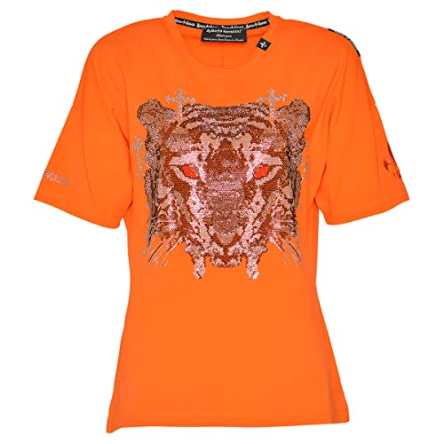 Roberto Geissini Damen T-Shirt Cross-Tiger orange XL von Roberto Geissini