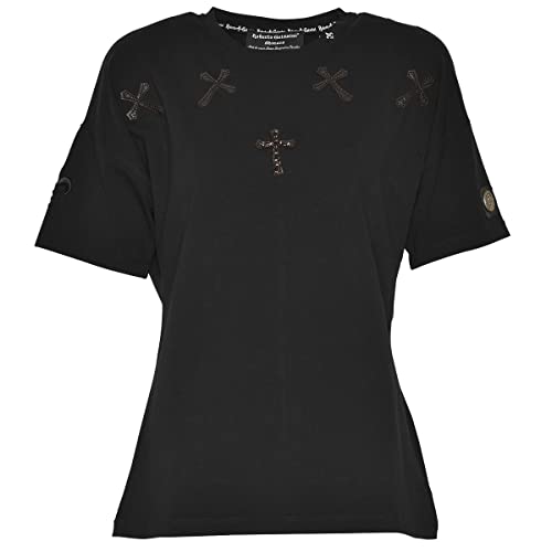 Roberto Geissini Damen T-Shirt Cross-Wings - Black L von Roberto Geissini