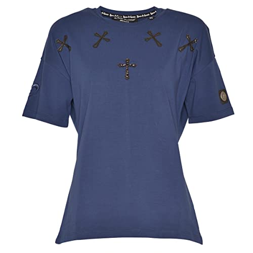 Roberto Geissini Damen T-Shirt Cross-Wings - Navy Blue L von Roberto Geissini