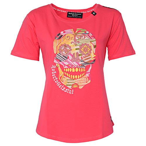 Roberto Geissini Damen T-Shirt Skull Spring pink XL von Roberto Geissini