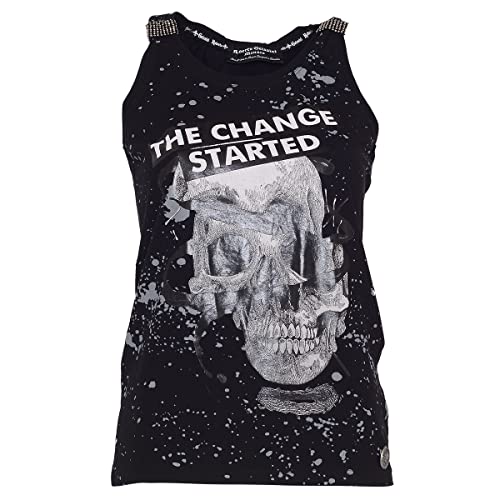 Roberto Geissini Damen TOP Skull The Change - Black L von Roberto Geissini