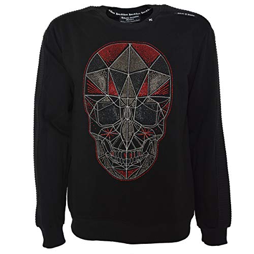 Roberto Geissini Herren Sweatshirt - Techno Skull Black XL von Roberto Geissini