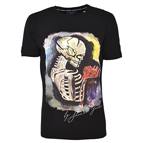 Roberto Geissini Herren T-Shirt - Art Skull Black 2XL von Roberto Geissini