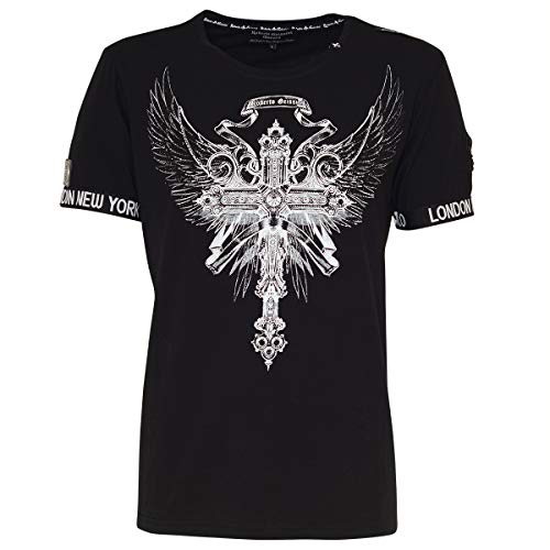 Roberto Geissini Herren T-Shirt Eagle Cross Black L von Roberto Geissini