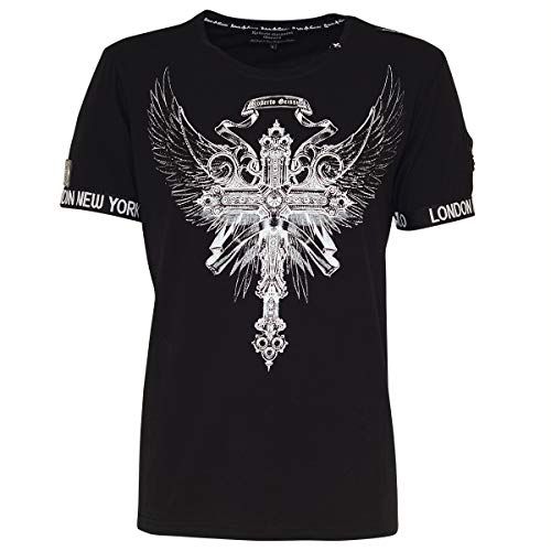 Roberto Geissini Herren T-Shirt Eagle Cross Black XXL von Roberto Geissini