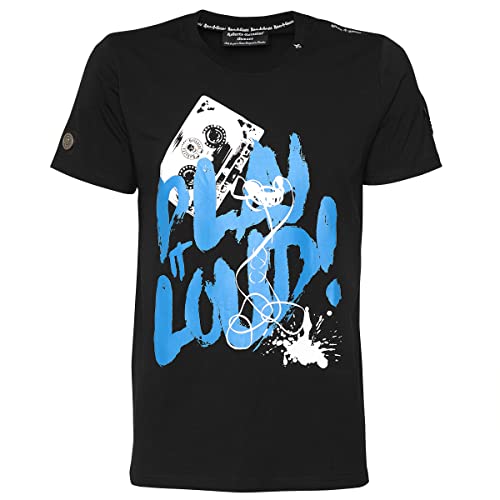 Roberto Geissini Herren T-Shirt Play IT Loud bl-Blue 2XL von Roberto Geissini