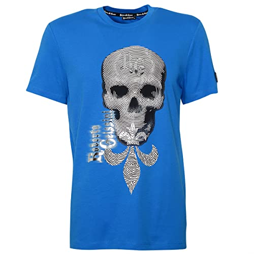 Roberto Geissini Herren T-Shirt Skull-Mystic-Blue XL von Roberto Geissini