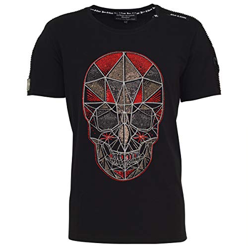 Roberto Geissini Herren T-Shirt Skull RED Pyramide Black L von Roberto Geissini