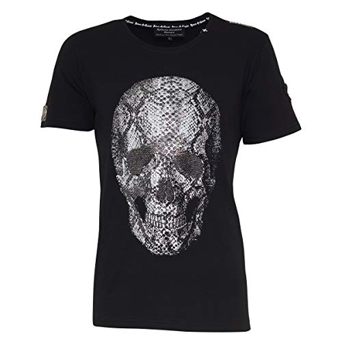 Roberto Geissini Herren T-Shirt - Skull Snake - Black M von Roberto Geissini