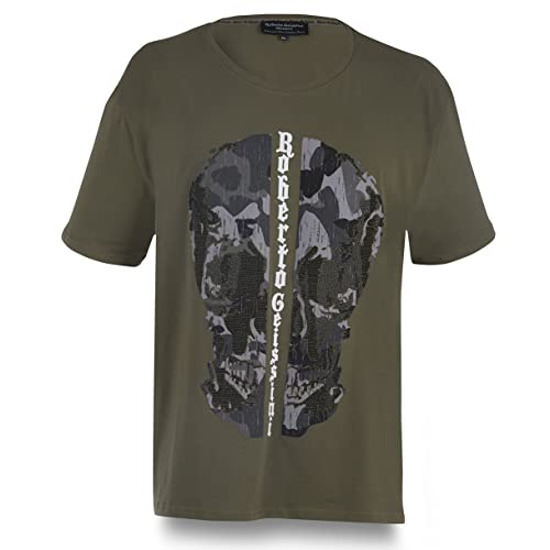 Roberto Geissini T-Shirt Dark CAMOUSKULL Simple Men military-green-2XL von Roberto Geissini