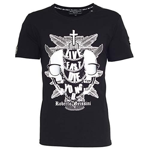 Roberto Geissini T-Shirt LIVE Fast Black 4XL von Roberto Geissini