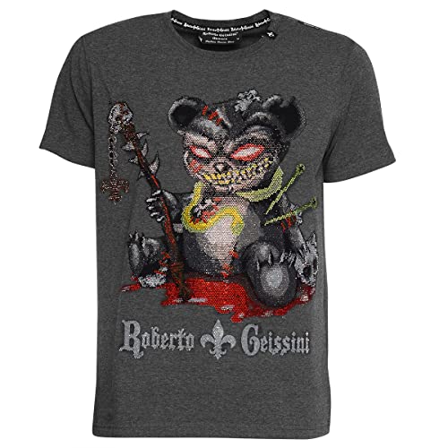 Roberto Geissini Unisex T-Shirt Devil Bear-Anthra- 3XL von Roberto Geissini