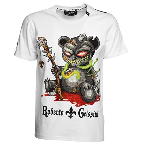 Roberto Geissini Unisex T-Shirt Devil Bear-White- 3XL von Roberto Geissini