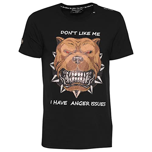 Roberto Geissini Unisex T-Shirt Evil Dog-Black- XL von Roberto Geissini