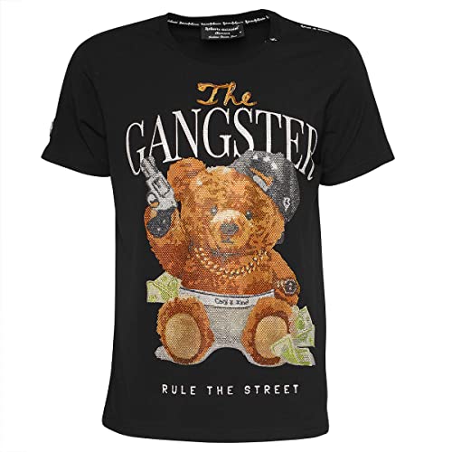 Roberto Geissini Unisex T-Shirt Gangster Bear-Black- XXL von Roberto Geissini