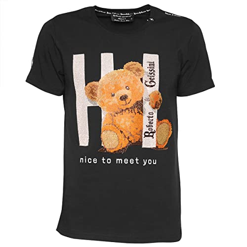 Roberto Geissini Unisex T-Shirt Nice to Meet You-Black- 3XL von Roberto Geissini