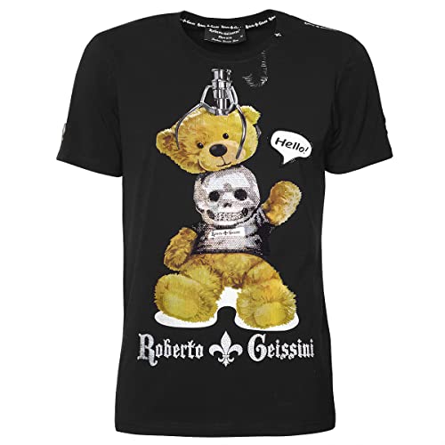 Roberto Geissini Unisex T-Shirt Skull Bear-Black- 3XL von Roberto Geissini