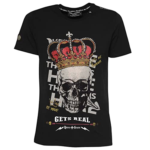 Roberto Geissini Unisex T-Shirt Skull Crown-Black- M von Roberto Geissini