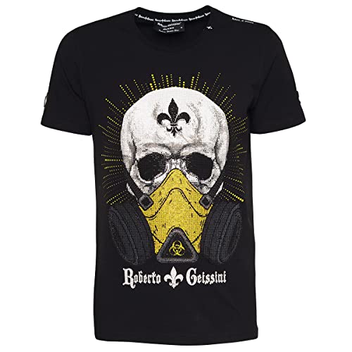Roberto Geissini Unisex T-Shirt Skull Masked-Black- L von Roberto Geissini