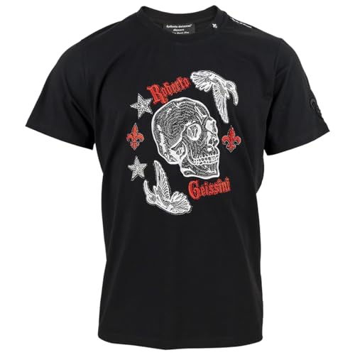 Skull Star T-Shirt Schwarz L von Roberto Geissini