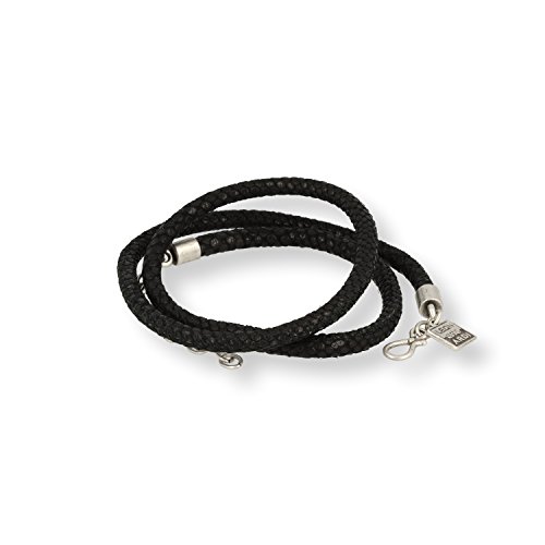 Roberto Leonardi Lederband, D 5mm, L 40 cm, col. Nero - Zeitloses Design von Roberto Leonardi