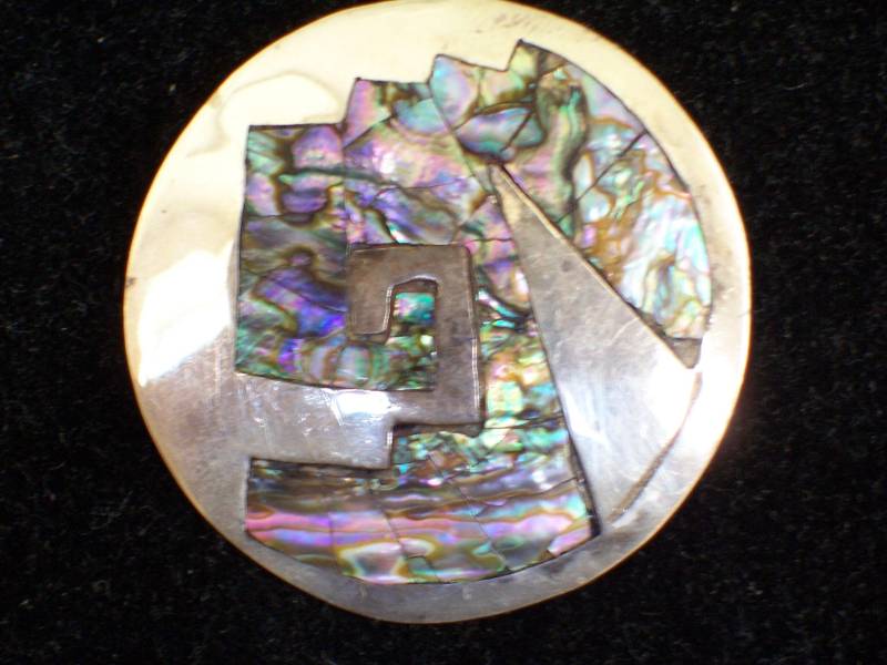 Jahrgang Taxco Abalone Und Silber Pin #2 Jahrgang Taxco Abalone Und Silber Pin #2 von RobertsXclusiveGifts