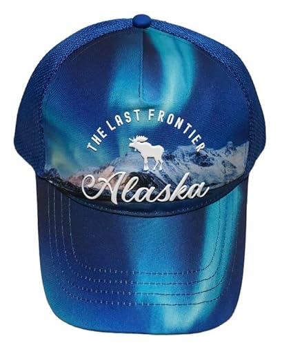 Robin Ruth Quality Ball Cap Hat Alaska Elch Northern Lights Blau, Blau, Einheitsgröße von Robin Ruth