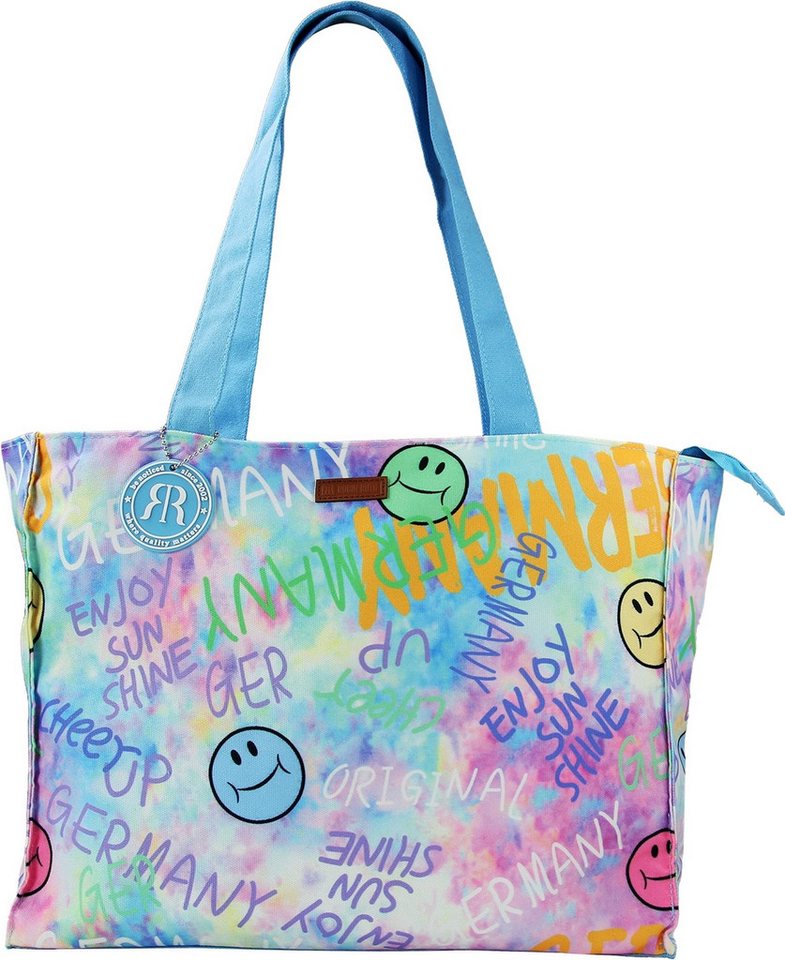 Robin Ruth Schultertasche Robin Ruth Schultertasche Baumwolle (Schultertasche), Damen, Jugend Schultertasche Baumwolle, Polyester, hellblau 36 x 28cm von Robin Ruth