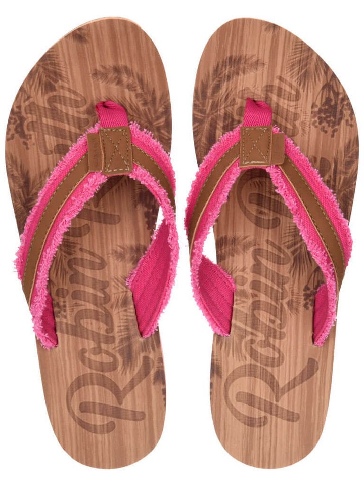 Robin Ruth Zehentrenner Damen Flip Flops mit flacher Sohle in verschiedenen Designs von Robin Ruth