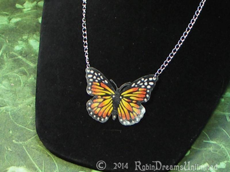 Auf Dink Helle Monarchfalter Einstellbare Halskette von RobinDreamsUnlimited