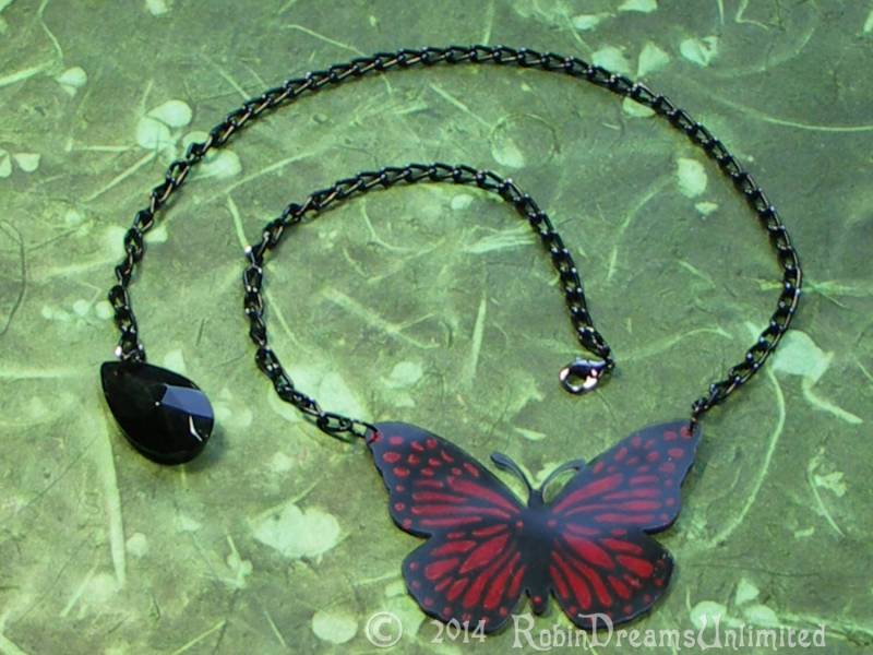 Auf Dink Monarchfalter Verstellbar Schwarz Kette von RobinDreamsUnlimited